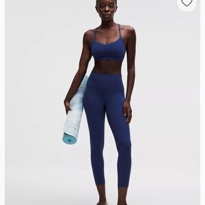 lululemon deep blue high-waist leggings